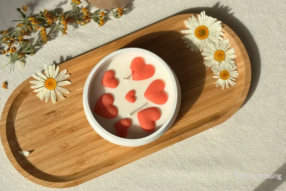 Blushing Hearts Soy Candle | Handmade Romantic Heart Candle with Essential Oils Blushing Hearts Soy Candle | Handmade Romantic Heart Candle with Essential Oils