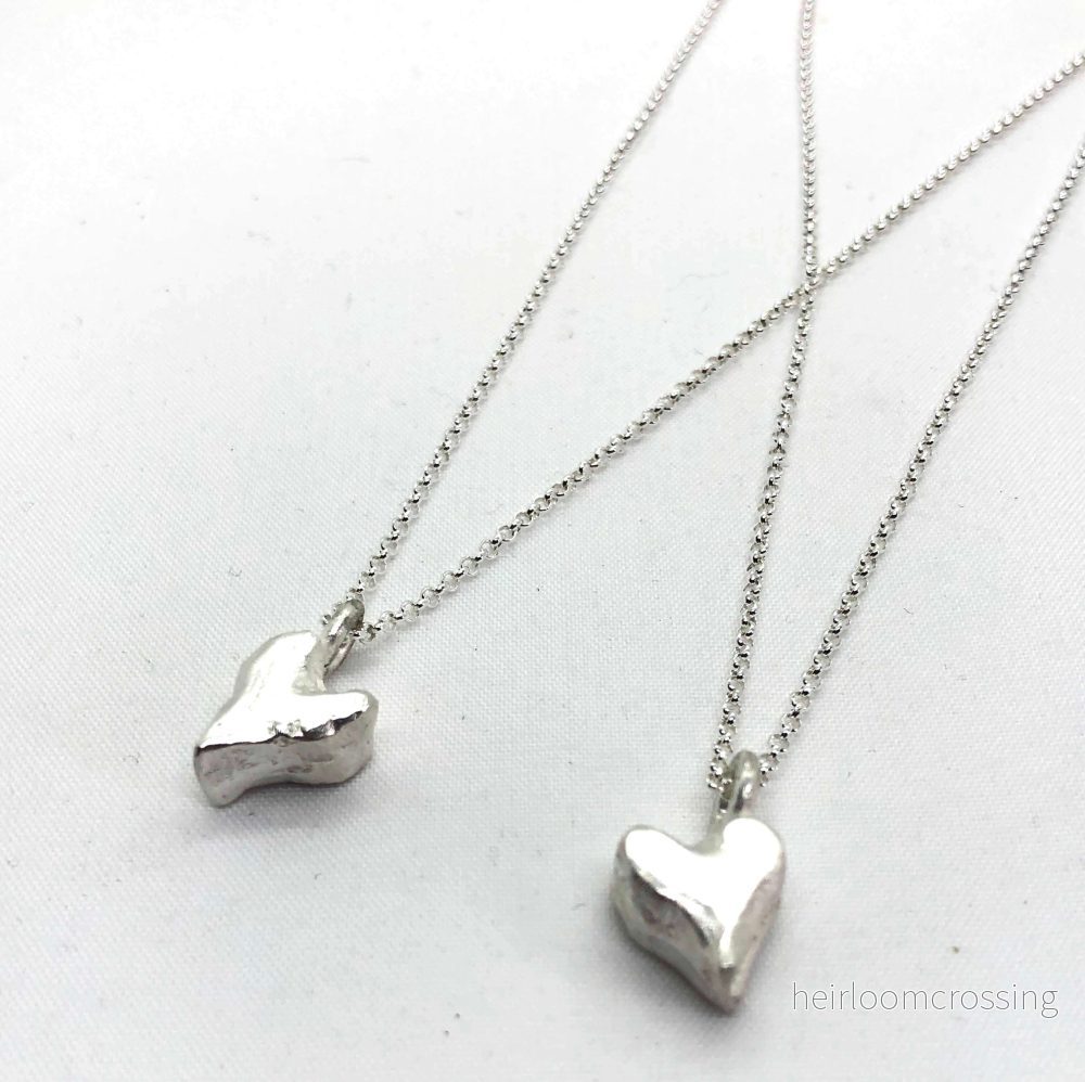 Silverhalsband med hjärta Big Little Heart2 - Bild 2