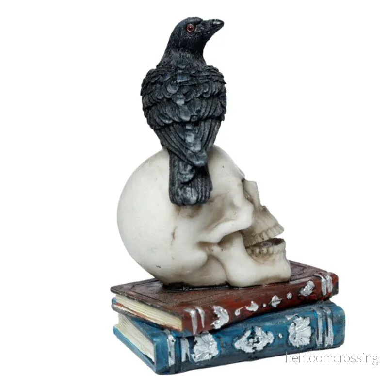 Crow On A Skull And Books - Bild 3