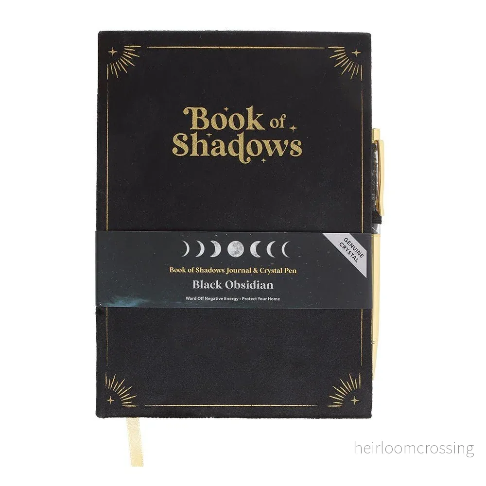 Book of Shadows Journal with Black Obsidian Crystal Pen - Bild 2