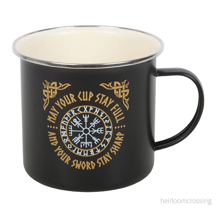 Vegvisir Vikingamugg – Emaljstil Vegvisir Vikingamugg – Emaljstil