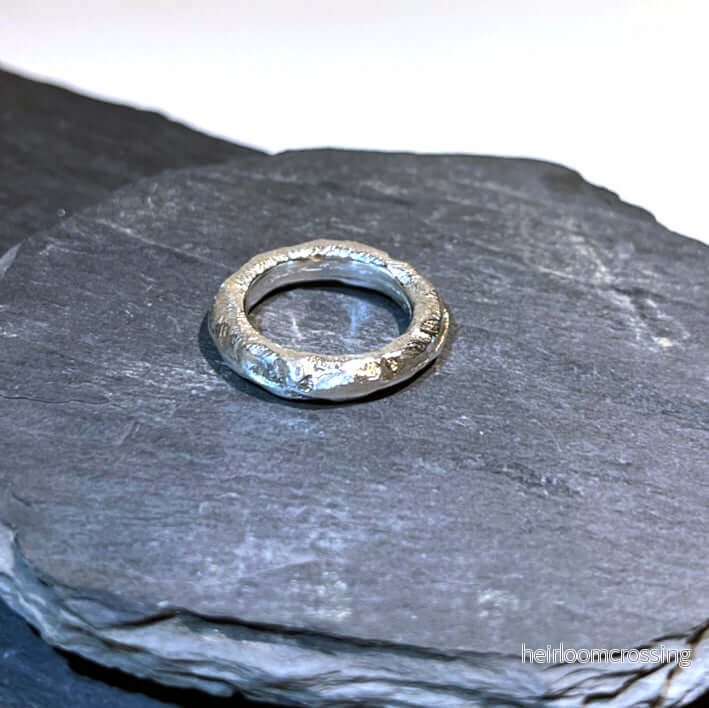 Kraftig silverring Wilma - sandgjuten - Bild 3