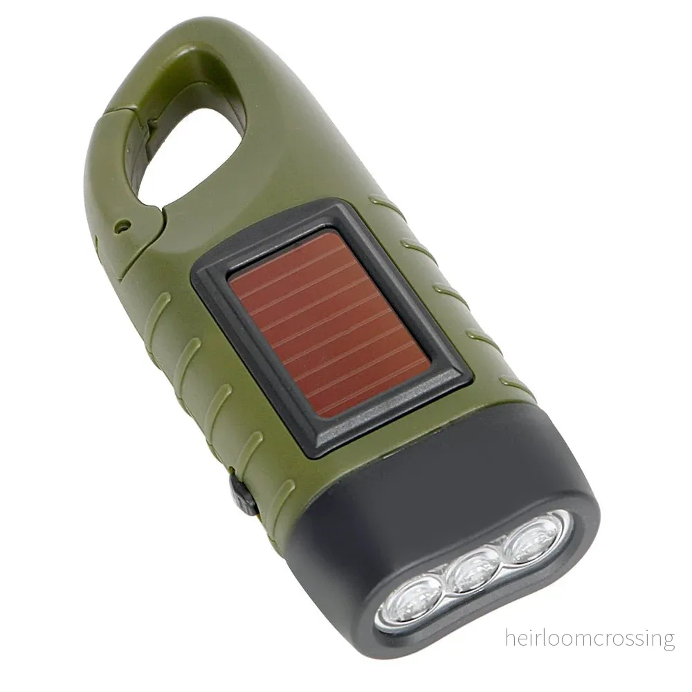 Ficklampa med vev- och solcells laddning - Bild 3