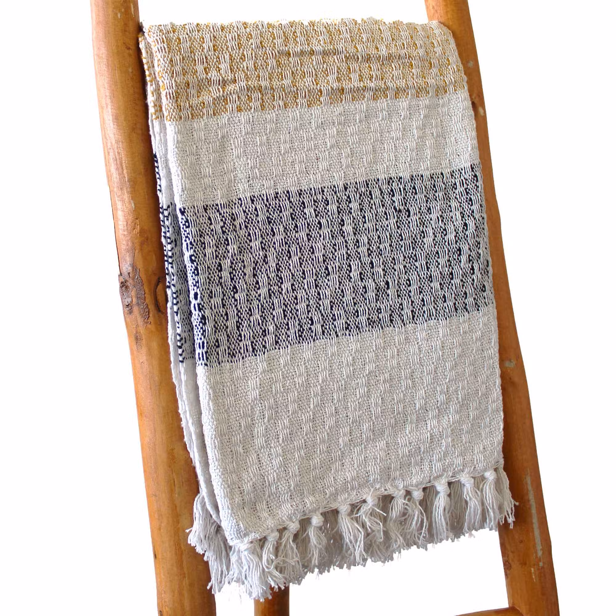 Boho pläd/överkast – Randig 125 × 150 cm Boho pläd/överkast – Randig 125 × 150 cm