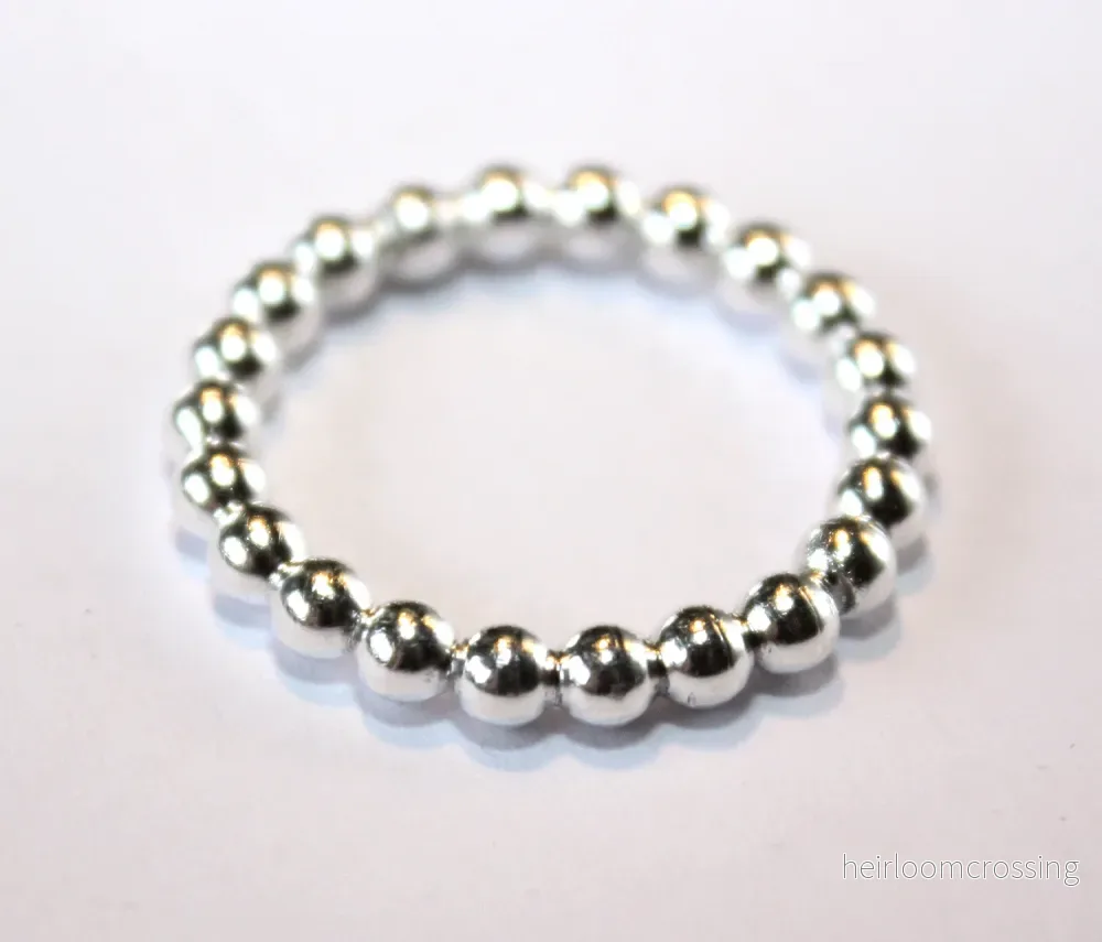 Silverring med kulor Leonore - handgjord - Bild 3