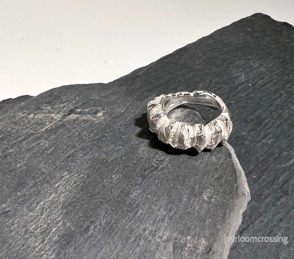 Kraftig silverring i ruff stil Rocks17 - Bild 2