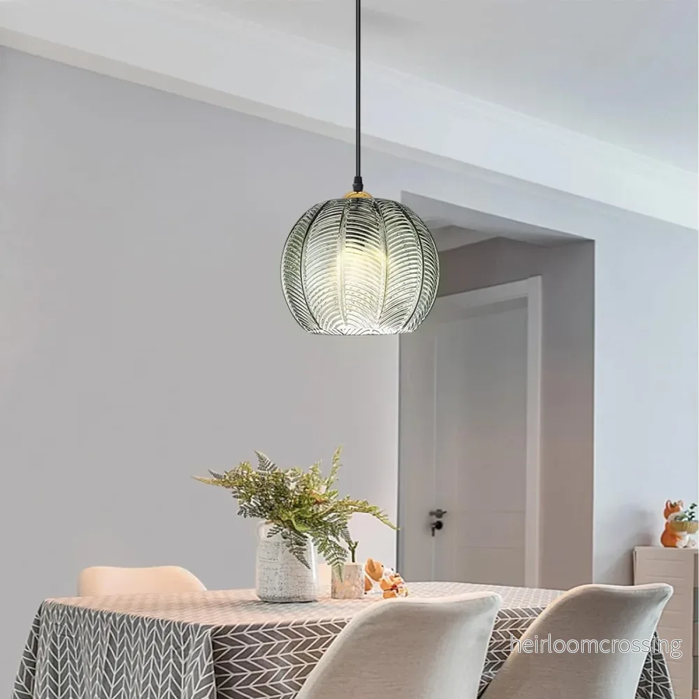 Pendellampa i grönt glas – modern hängande taklampa Pendellampa i grönt glas – modern hängande taklampa
