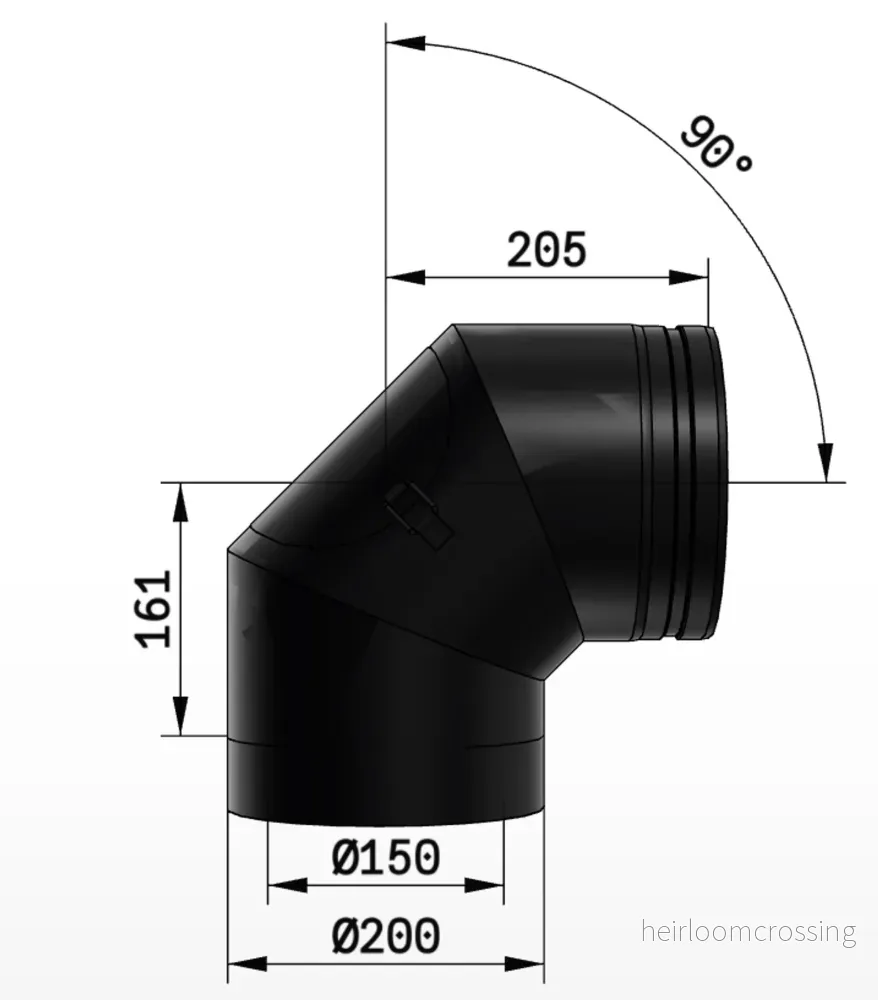 Skorsten Schiedel Rörböj PMS25/150 Skorsten Schiedel Rörböj PMS25/150