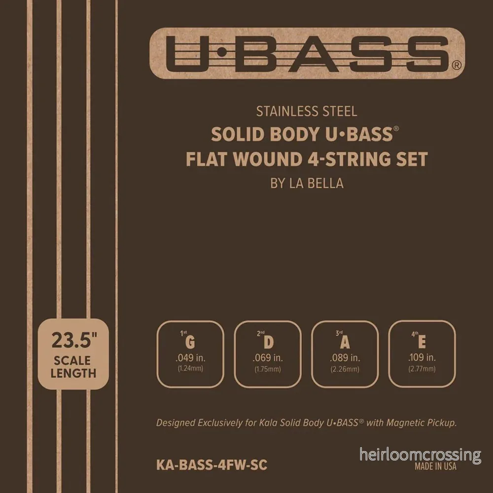 Flatwound solid body U•BASS® 4 strängar Flatwound solid body U•BASS® 4 strängar