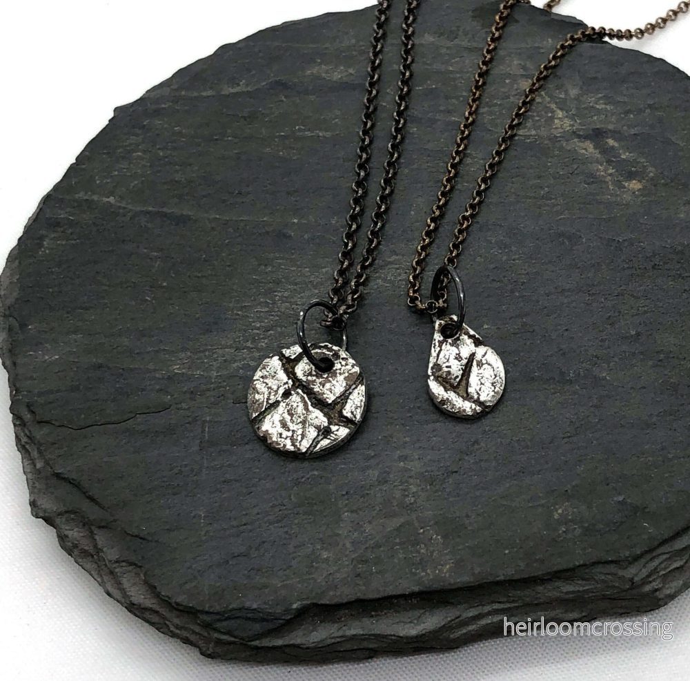 Silverhalsband med mönster Cobblestone 1 - Bild 3