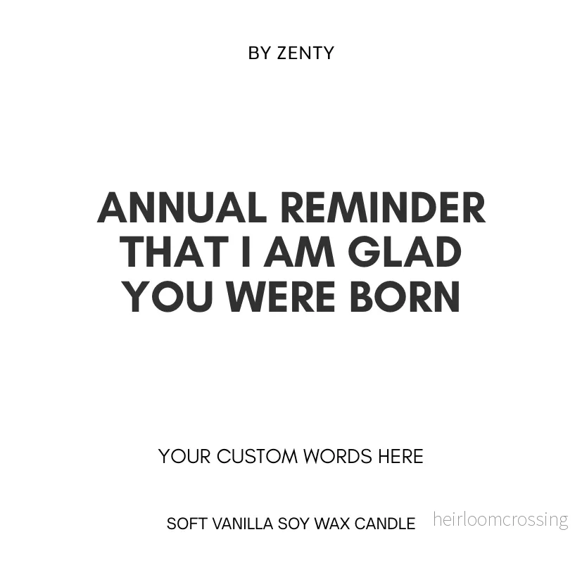 Personalised Annual Reminder Birthday Scented Candle Personalised Annual Reminder Birthday Scented Candle