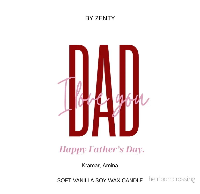 Personalised Dad I Love you Scented Candle Personalised Dad I Love you Scented Candle
