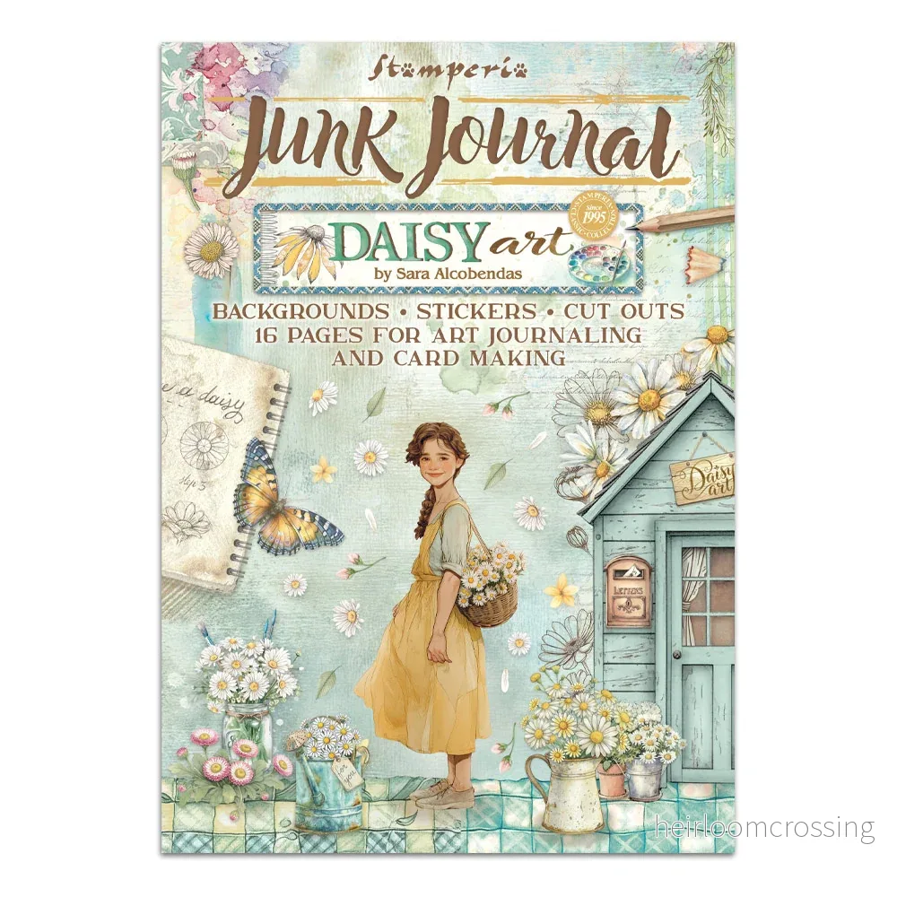 Printed Art Junk journal: stickers, cut-outs, backgrounds for Art and Craft – Daisy Art