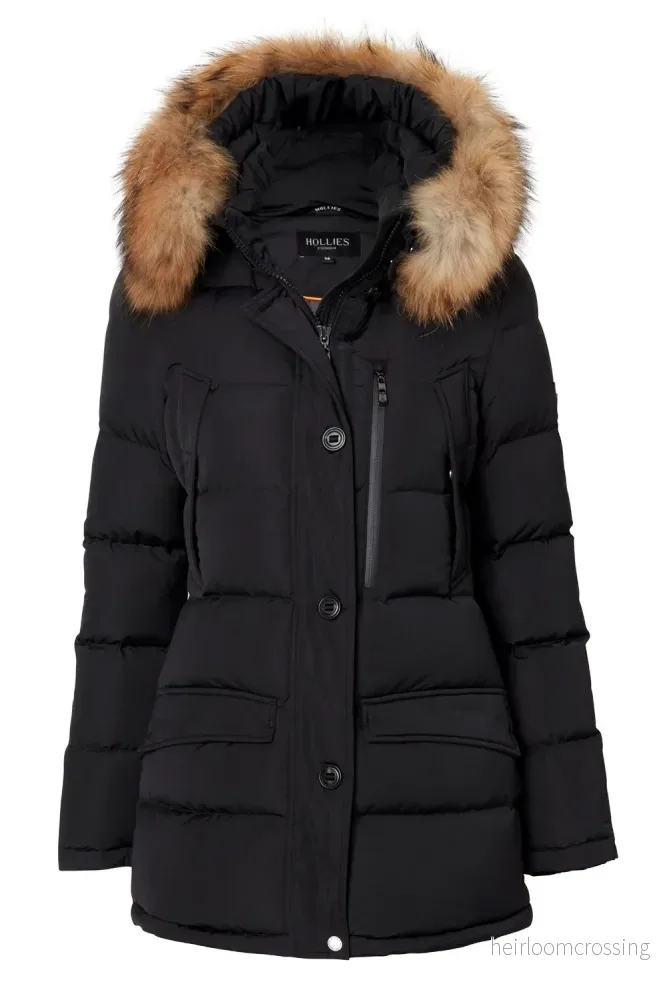 HOLLIES Snow Bird Jacka Svart/Natur