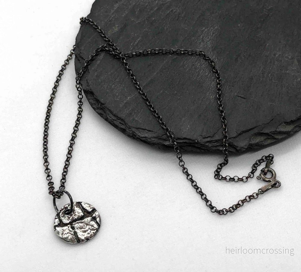 Silverhalsband med mönster Cobblestone 1 - Bild 2