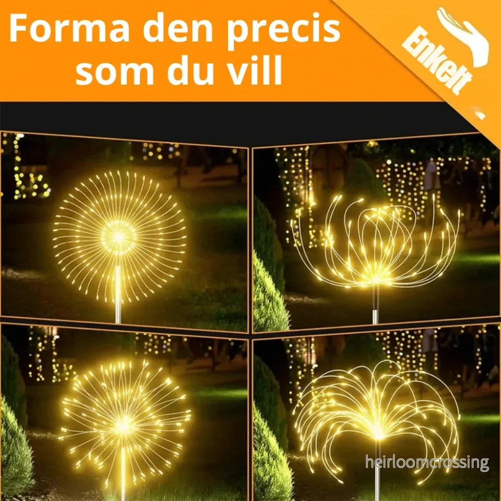 Dekorativ solcellelampe til hagen - Bild 2