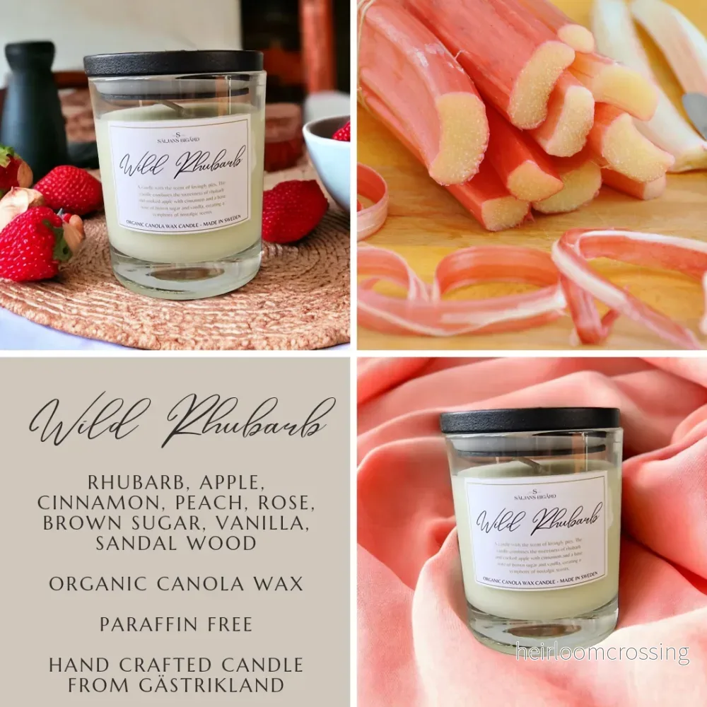Wild Rhubarb - Doftljus på rapsvax - Bild 2