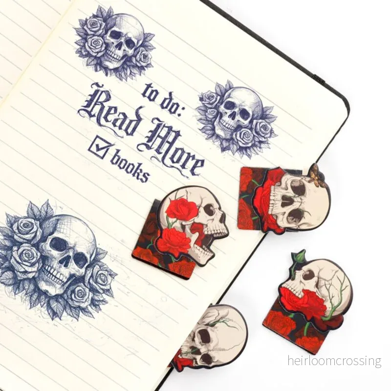 Skulls & Roses Magnetic Bookmark - Bild 3