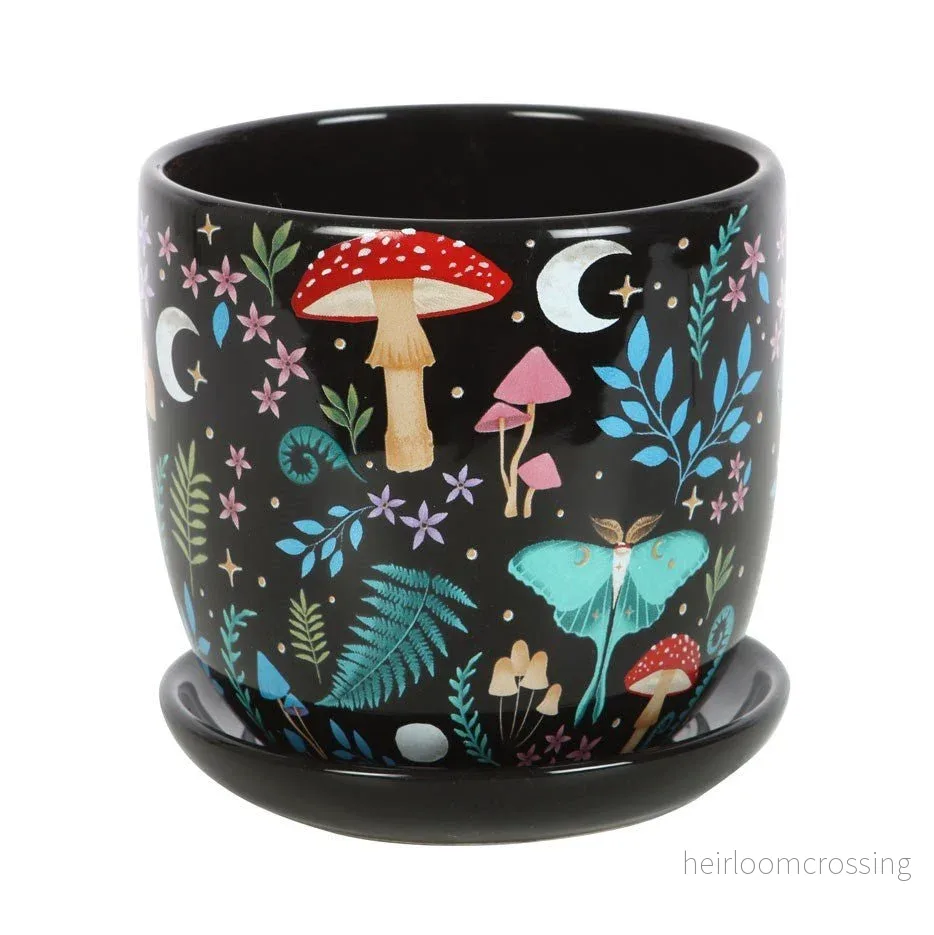 Dark Forest Plant Pot with Saucer - Bild 2