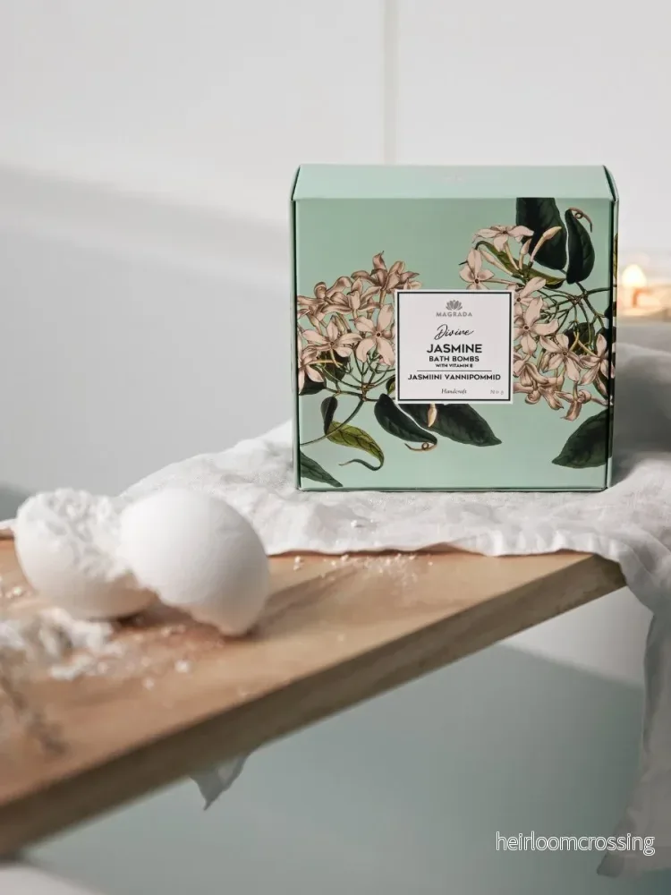 Lyxiga Jasmine Badbomber med Vitamin E - 4-pack