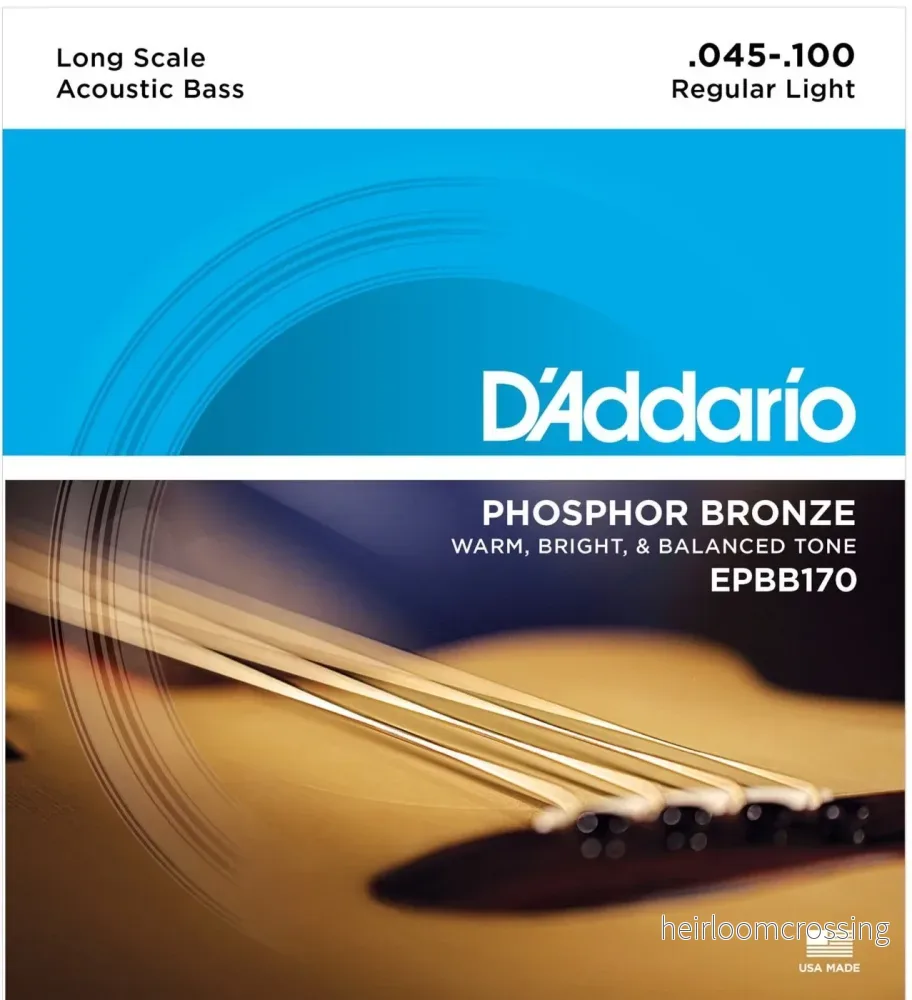 D’Addario – Vanlig lätt långskalig akustisk bas (4-strängad) D’Addario – Vanlig lätt långskalig akustisk bas (4-strängad)