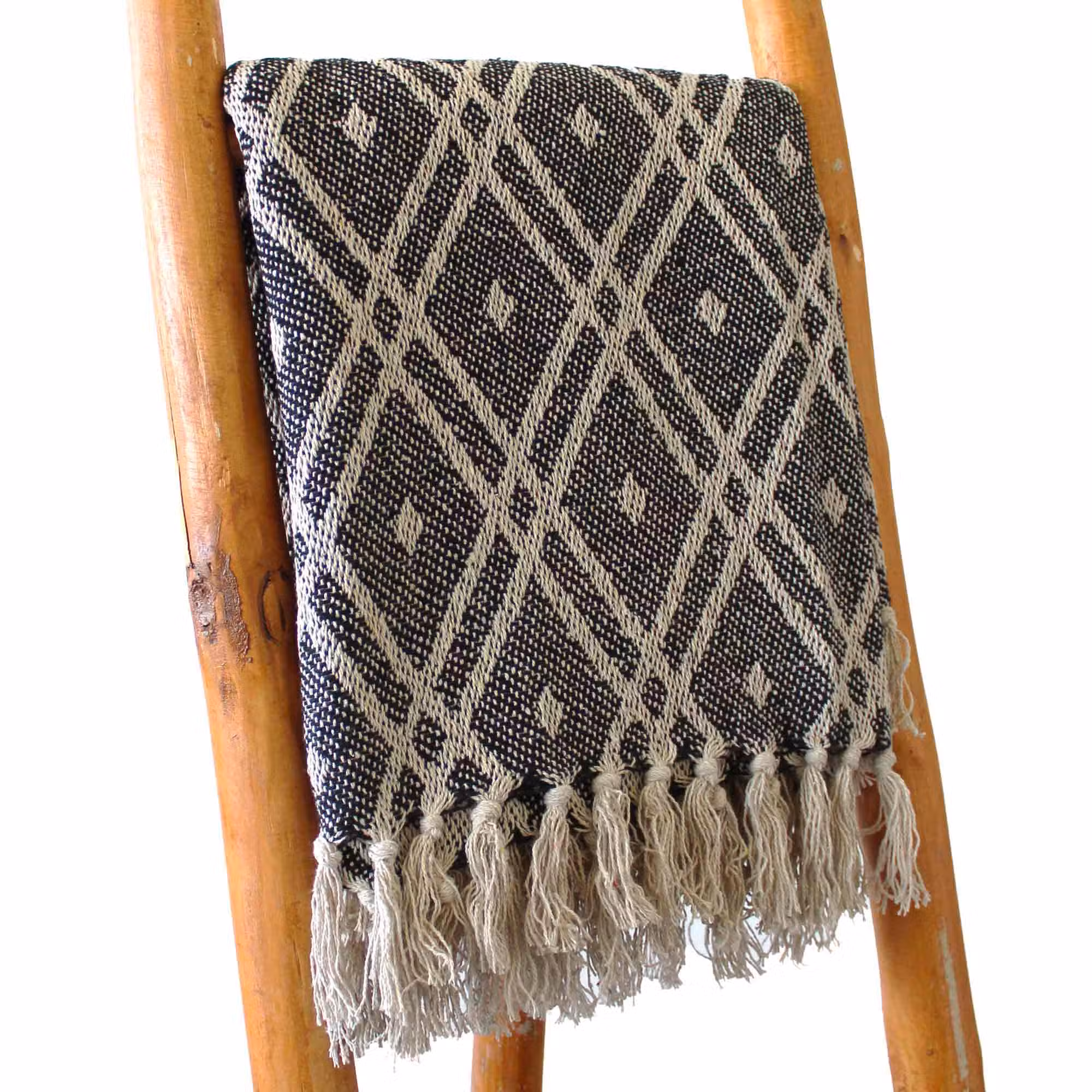 Boho pläd/överkast – Rutig 125 × 150 cm Boho pläd/överkast – Rutig 125 × 150 cm