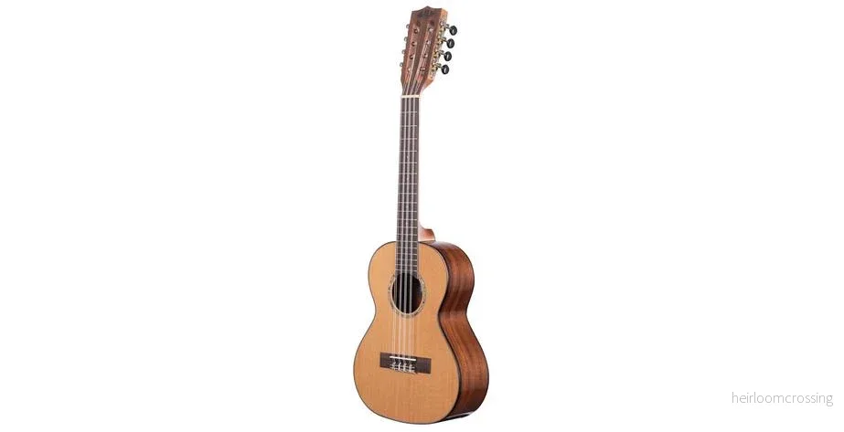 Blank Svart Cedar Lock Acacia 8-strängad tenorukulele, med väska (UB-T) - Bild 2