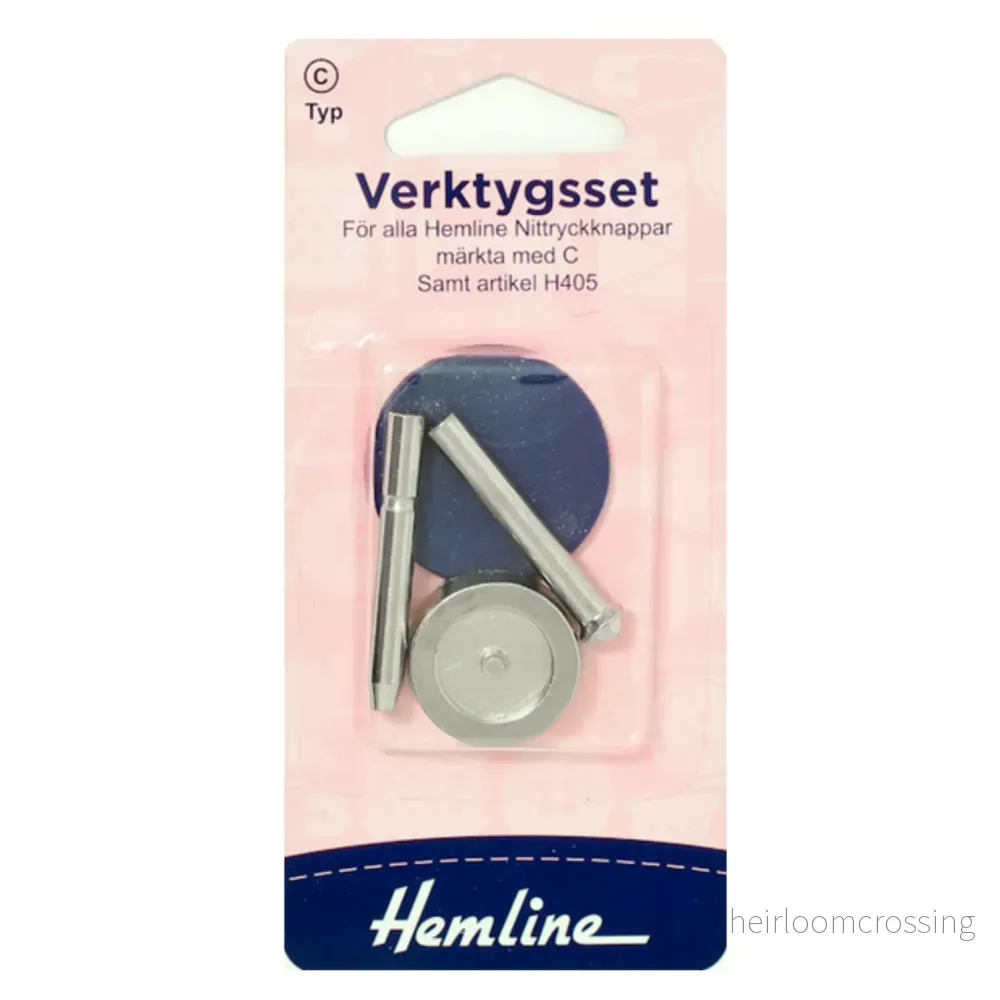 Verktygsset för nittrycksknappar samt H405