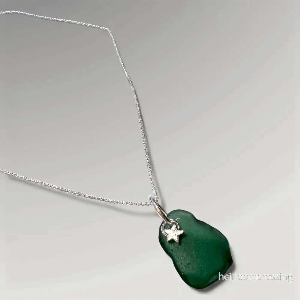 Silverhalsband med strandglas Strand-3 - Bild 3