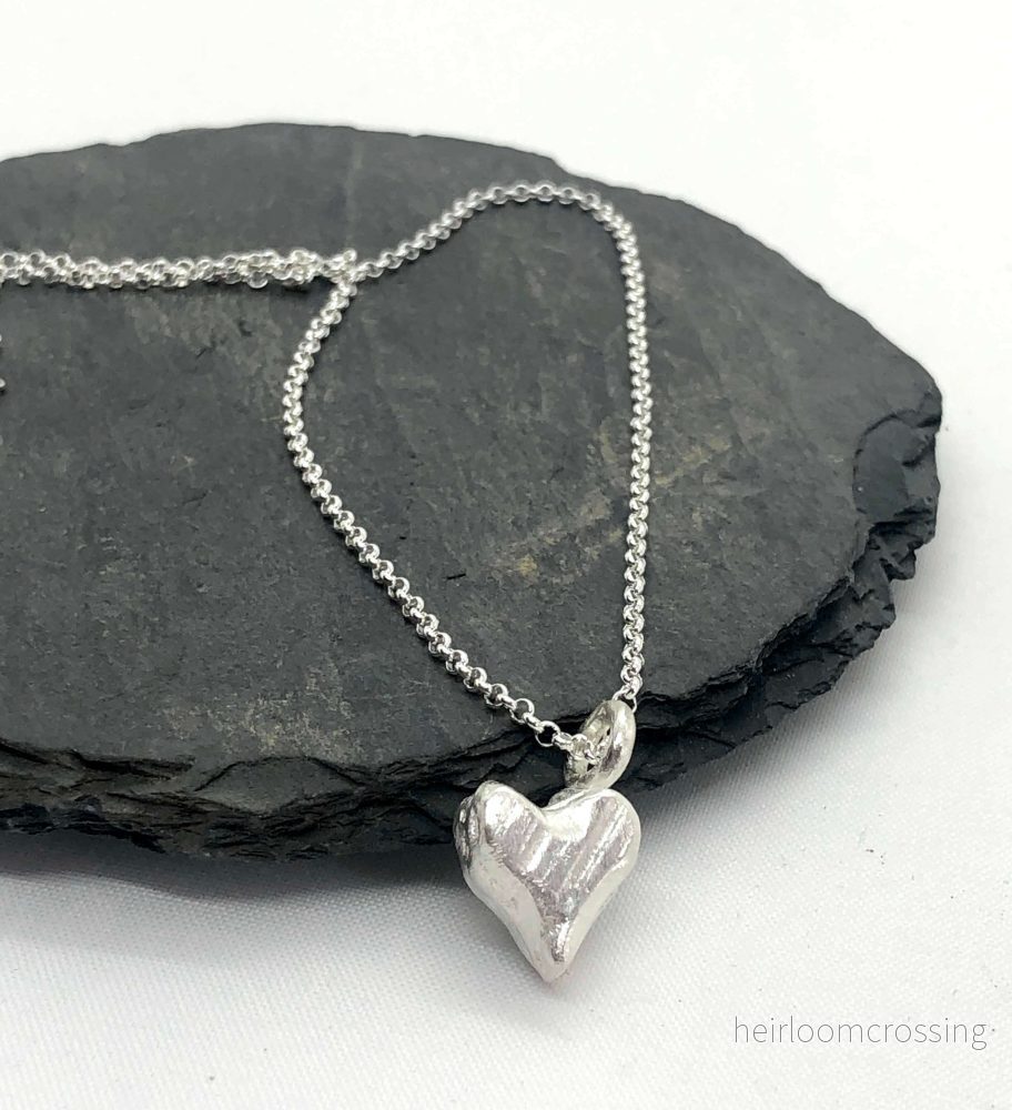Silverhalsband med hjärta Big Little Heart1 - Bild 3