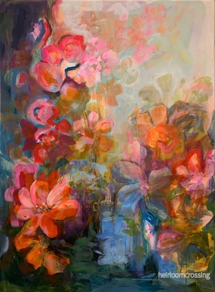 Flowerpower 1 – originalmålning Flowerpower 1 – originalmålning