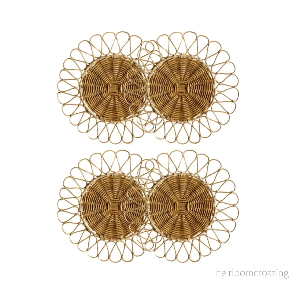Natural rattan Charger Plate - Sun Flower - Bild 2