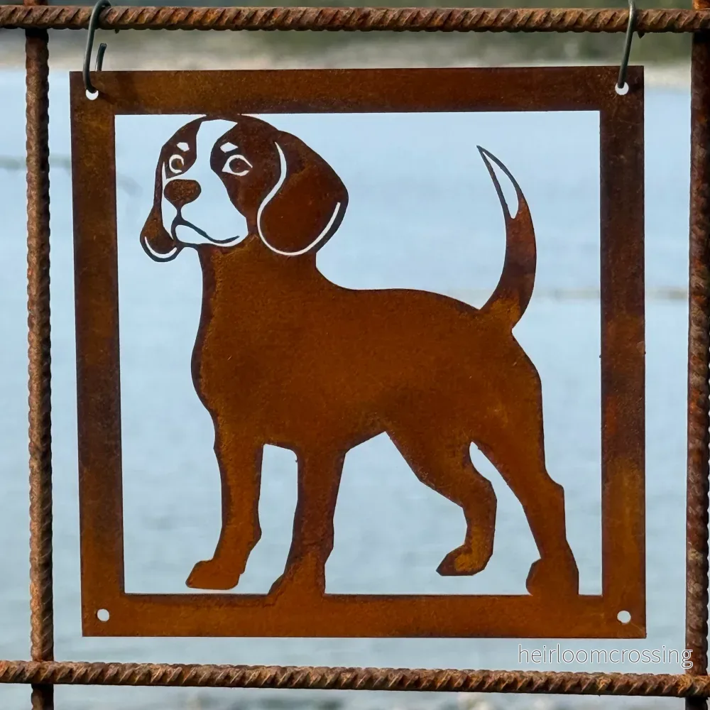 Prydnadsplatta Hunden Bruno 13 x 13