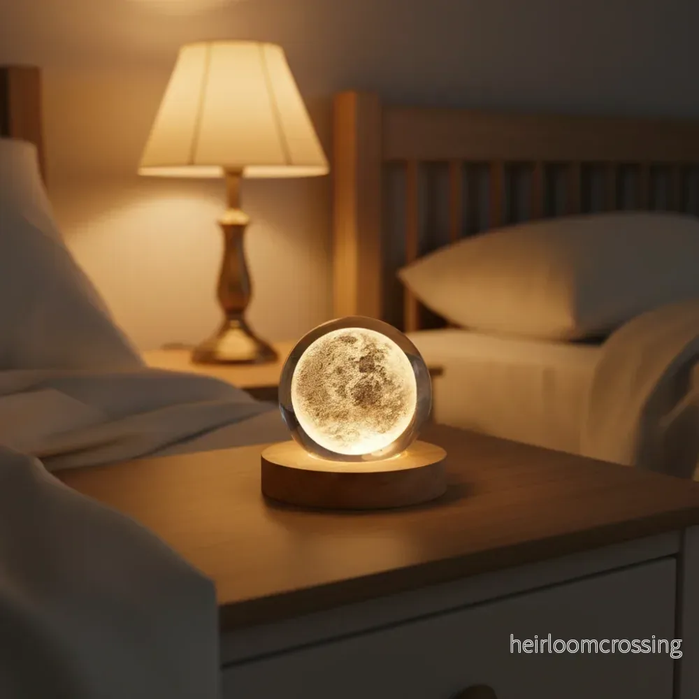 3D-kristallsfär nattlampa - MoonlitOrb