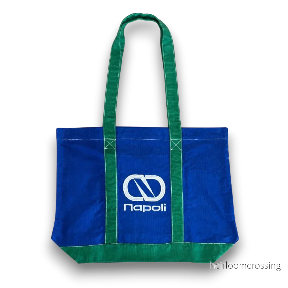 Napoli Large Tote – Blå/Grön