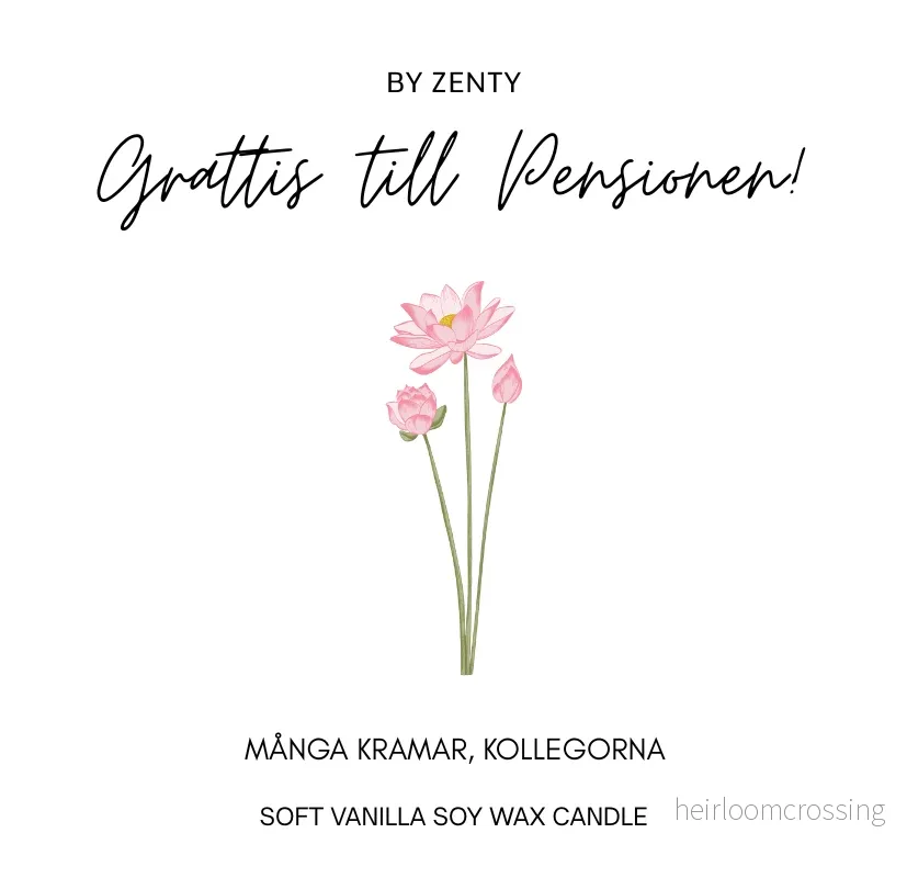 Personalised Grattis till Pensionen Scented Candle