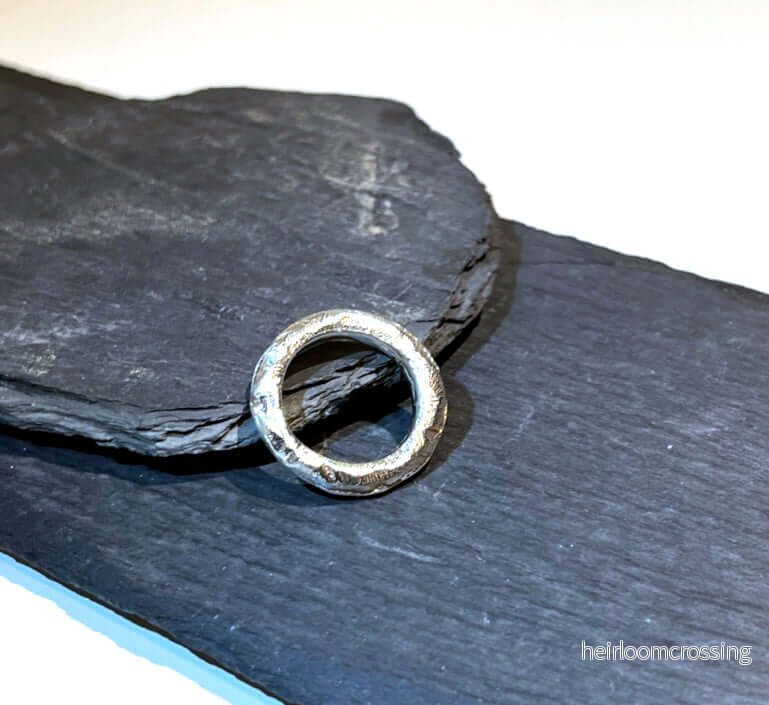 Kraftig silverring Wilma – sandgjuten Kraftig silverring Wilma – sandgjuten