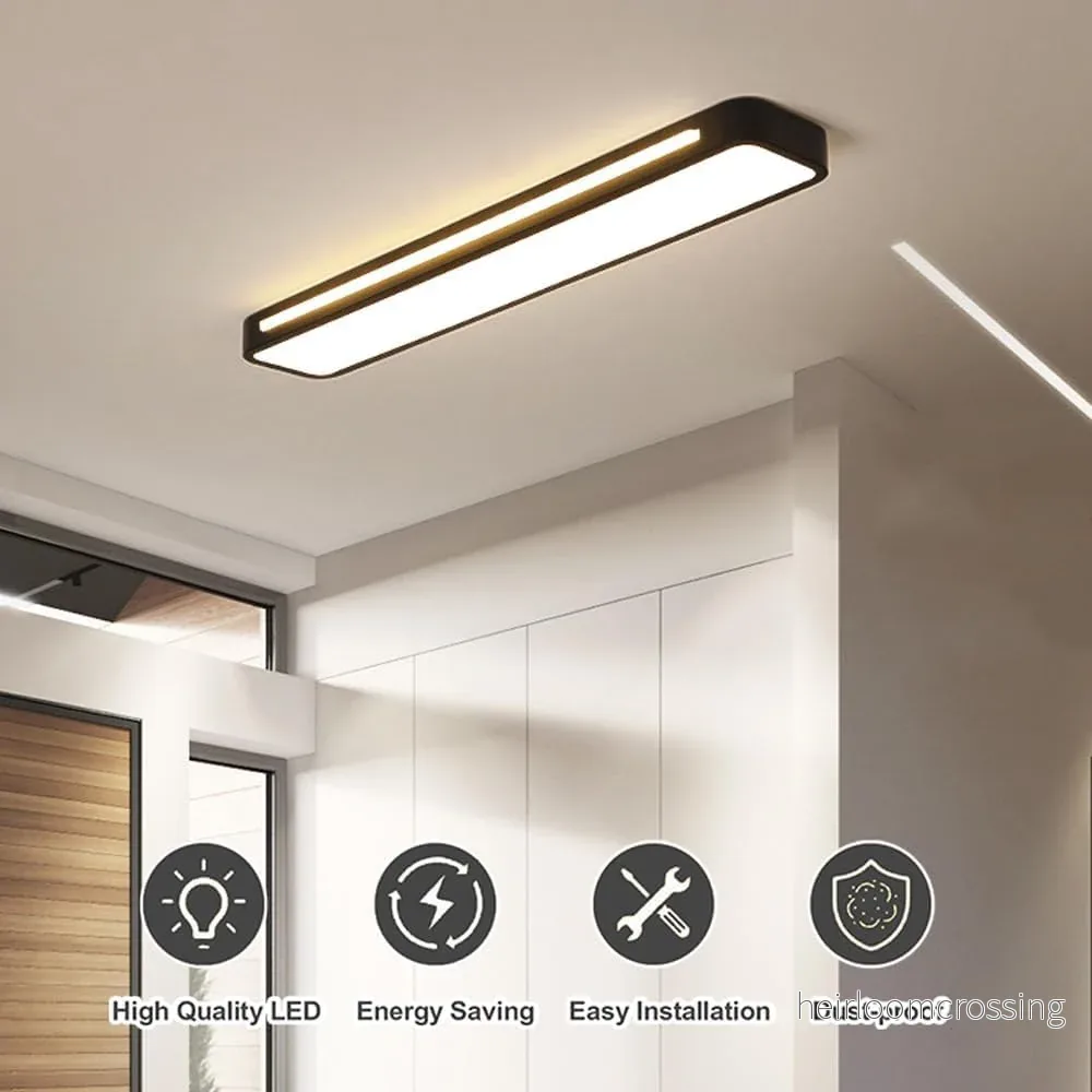 Taklampa LED avlång – modern rektangulär plafond - Bild 3