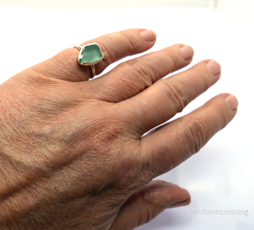 Silverring med strandglas Durk - Bild 3