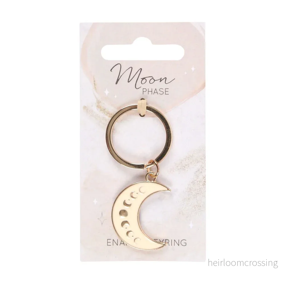 Månfas Nyckelring – Crescent & Gyllene Månfaser - Bild 2