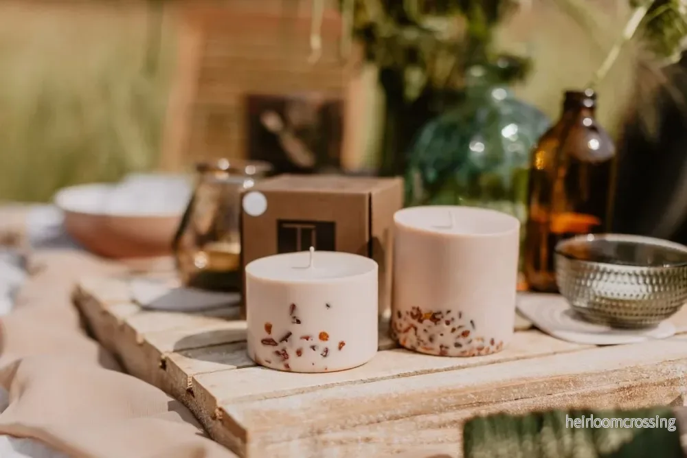 Handgjort Sojavaxljus med Lindblomma & Honung Handgjort Sojavaxljus med Lindblomma & Honung