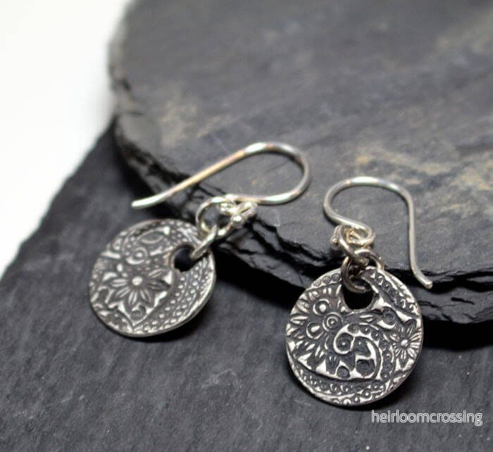 Silverörhängen Paisley