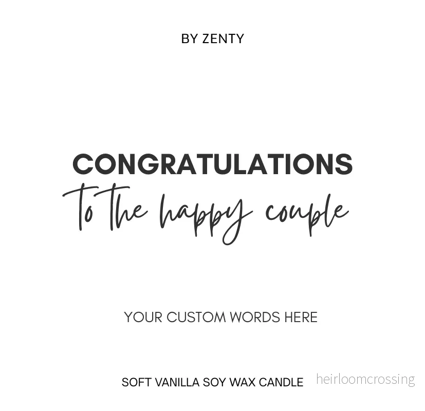 Personalised To The Happy Couple Scented Candle Personalised To The Happy Couple Scented Candle