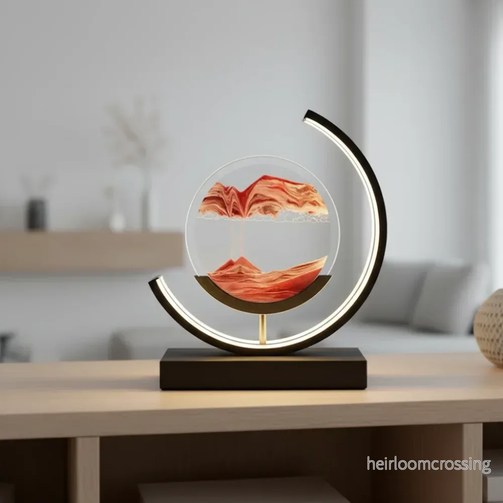 Modern 3D-sandformad bordslampa - Aequora