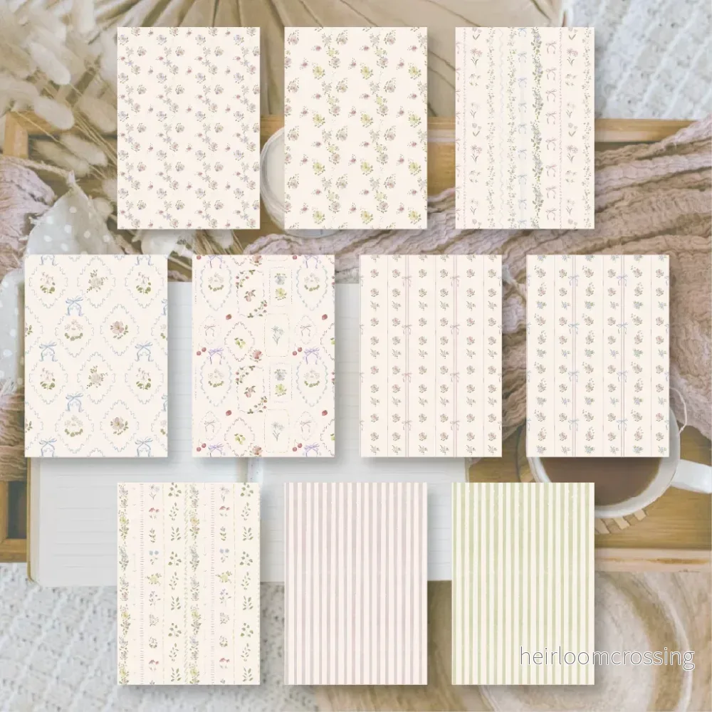 Blommig | Bakgrundsscrappapper | 14,8×21 cm | 2×10 motiv Blommig | Bakgrundsscrappapper | 14,8×21 cm | 2×10 motiv