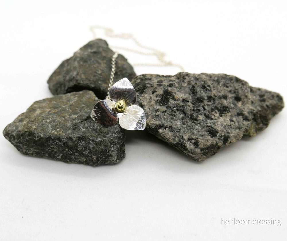 Silverhalsband blomma