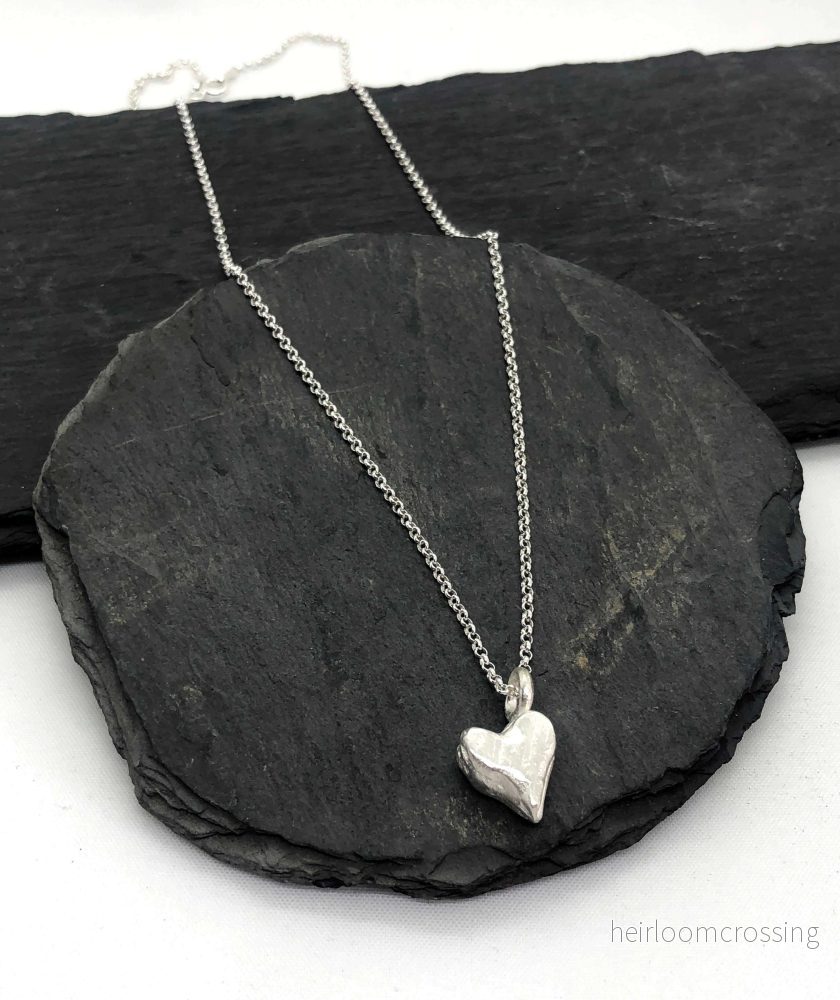 Silverhalsband med hjärta Big Little Heart2 Silverhalsband med hjärta Big Little Heart2