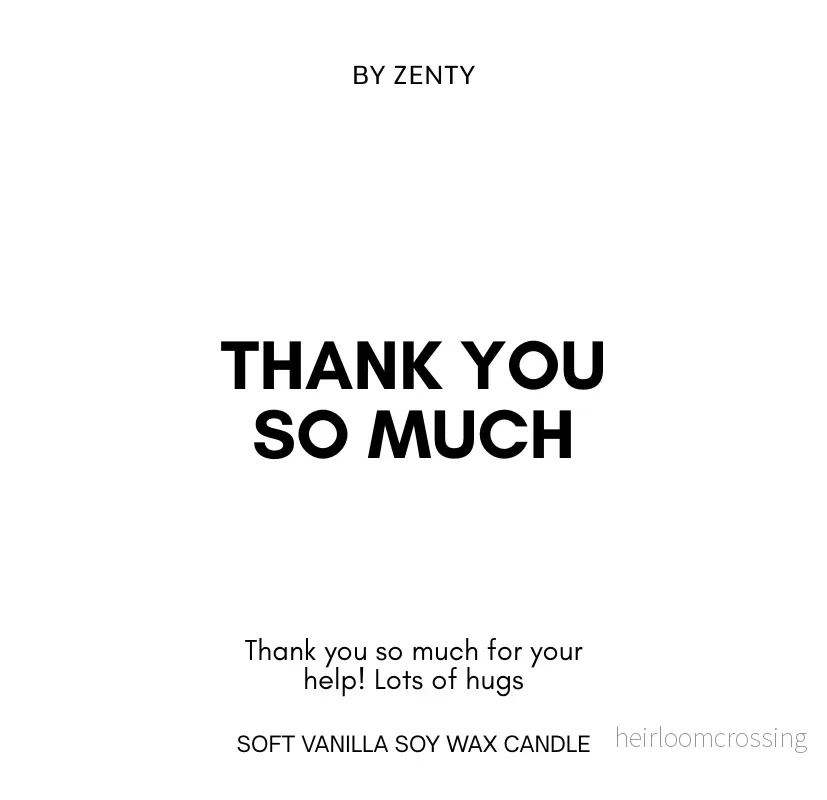 Personalised Thank you so much Scented Candle