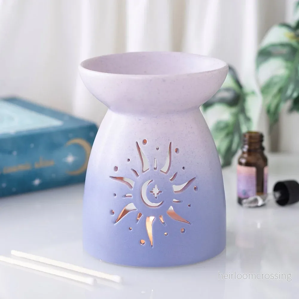 Keramisk oljebrännare med solmotiv - Bild 2