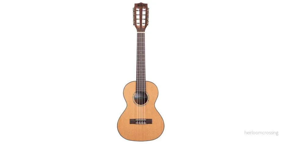 Blank Svart Cedar Lock Acacia 8-strängad tenorukulele, med väska (UB-T) - Bild 3
